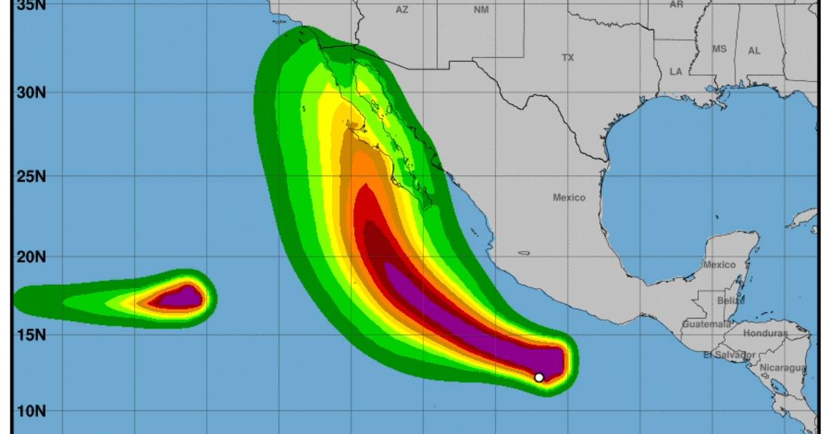 Tropical Storm Hilary Forms Off The Southern Coast Of Mexico Expected To Strengthen